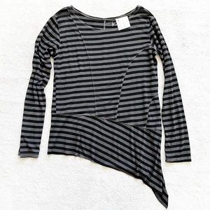JEWEL TOFFIER NWT STRIPED TOP SIZE LARGE LAGENLOOK CONTEMPORARY CHIC MODERN